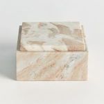 Product Image 2 for Jaqueline Marble Square Lidded Box Wide from Napa Home And Garden