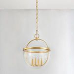 Product Image 4 for Malloy 4-Light Lantern - Vintage Gold Leaf from Hudson Valley