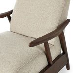 Close-up of fabric texture on Jarvis Recliner with light beige and subtle heathering