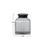 Product Image 5 for Square Glass Jar with Lid, Clear and Black from Creative Co-Op