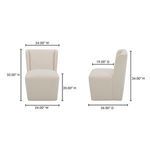 Dimensional diagram of chair showing 24in width, 34in height, and 26in depth measurements