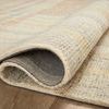 Folded Chris Natural Multi rug edge revealing thick wool pile and fabric backing