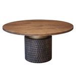 Product Image 1 for Vallarta Round Two Tone Mango Wood Dining Table from World Interiors