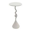 Product Image 3 for Cauda White Drinks Table from Currey & Company