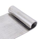 Close-up of one rolled end showing hammered texture and raw nickel finish