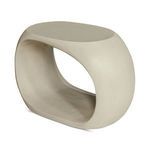 Albers Outdoor Stool viewed from side angle showing hollow center depth and rounded edges