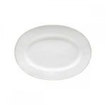 Product Image 1 for Beja Small Ceramic Stoneware Oval Platter - White & Cream from Costa Nova