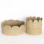 Product Image 5 for Sophia Appliqued Edge Baskets, Set of 2 from Creative Co-Op