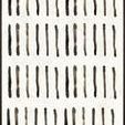 Borderline black and white abstract painting with irregular vertical black strokes on white background