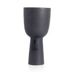 Side view of the Anillo Narrow Vase showing offset single handle on tapered base