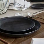 Product Image 2 for Livia Ceramic Stoneware Dinner Plate, Set of 6 - Matte Black from Costa Nova