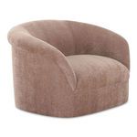 Rosy Sofa angled view showing smooth rounded armrest and continuous upholstery