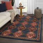 Product Image 5 for Vibe By Kyoto Handmade Tribal Dark Blue/ Pink Rug from Jaipur 