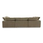 Rear view of Terra sectional showing straight back panel and cushion back detail