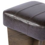 Product Image 5 for Chaz Small Leather Ottoman - Sonoma Black from Four Hands