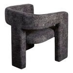 Elo Chair viewed from back corner spotlighting armrest curve and height variation
