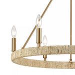 Product Image 7 for Abaca 6 Light Chandelier In Satin Brass from Elk Lighting