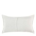 Back view of cloud white sham with smooth ramie fabric and plain finish without quilting