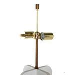 Jae Table Lamp metal bulb socket with antique bronze finish and wood accent