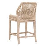 Back angled view showing clean lines of woven backrest with visible leg supports