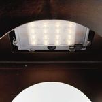 Inside view of LED light panel mounted under the top solar panel