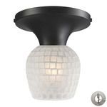 Product Image 2 for Celina 1 Light Semi Flush In Dark Rust And White Glass  from Elk Lighting