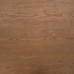 Close-up aerial view of oak wood grain pattern on the tabletop surface