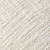 close-up of ivory pillow cover fabric highlighting woven texture and subtle pattern