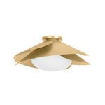 Product Image 1 for Brookhaven 1-Light Flush Mount - Vintage Gold Leaf from Hudson Valley