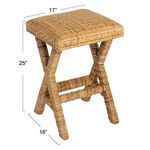Product Image 3 for Shoreline Woven Bar Stool from Creative Co-Op
