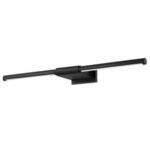 Jerome 1-Light Large Old Bronze Picture Light with sleek arm and rectangular backplate in dark bronze finish