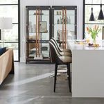 Product Image 3 for Cream Leather Modern Bar Height Round Stool from Caracole