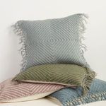 Maritima Geometric Blue Indoor/ Outdoor Pillow image 5
