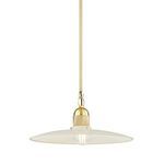 Product Image 1 for Leanna 1-Light Modern Round Cream Aged Brass Pendant from Mitzi