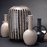 Product Image 4 for Barnaby Vase In Beige & Black Ceramic from Jamie Young