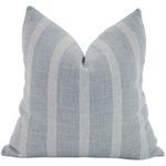Beach Haven Blue Pillow Cover shown in a square orientation with vertical stripes