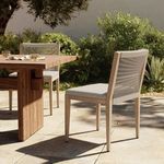 Rear view of Sherwood Brown chair with sunlit woven rope backrest ropes