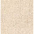 Hand tufted modern rug with abstract meandering motif in caramel, cream, and tan wool with cut and loop pile texture