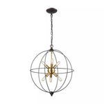 Product Image 3 for Loftin 6 Light Chandelier In Oil Rubbed Bronze And Satin Brass from Elk Lighting
