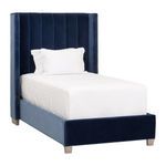 Product Image 1 for Chandler Blue Velvet Twin Bed from Essentials for Living