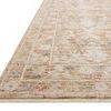 Close-up of Loloi Clarisse rug corner showing fringe and subtle texture