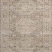 Taupe and multi-color traditional area rug with vintage-inspired faded pattern and subtle texture