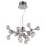 Product Image 2 for Molecular Collection 15 Light Chandelier In Chrome With Rainbow Glass from Elk Lighting