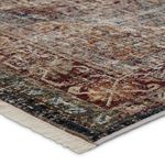 Corner close-up showing fringe and texture differences on Zakaria rug edges