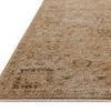 Close-up angled view showing textured yarn tones and edging detail of Willa Clay rug