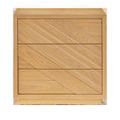 Straight on front view of closed chest highlighting drawer pattern alignment