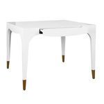 Product Image 1 for Square Tapered Leg Two Drawer Game Table With Antique Brass Foot Caps from Worlds Away