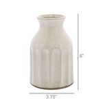 Avi Vase with dimensions shown as 6 inches tall and 3.75 inches wide on white background