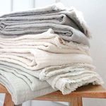 Product Image 3 for Hermosa Oversized Throw Blanket - Light Grey / Cream from Pom Pom at Home