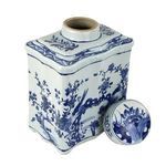 Product Image 4 for Blue & White Curved Tea Jar Bird Floral Design from Legend of Asia
